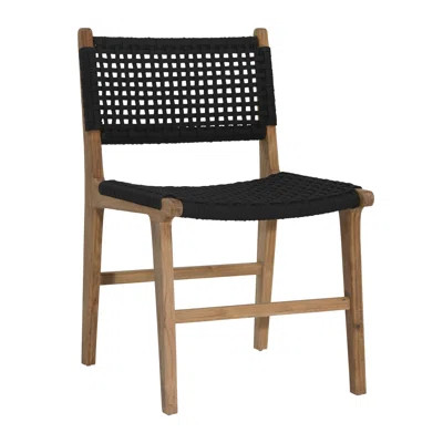 Albano Teak Dining Chair, Black | Wayfair North America