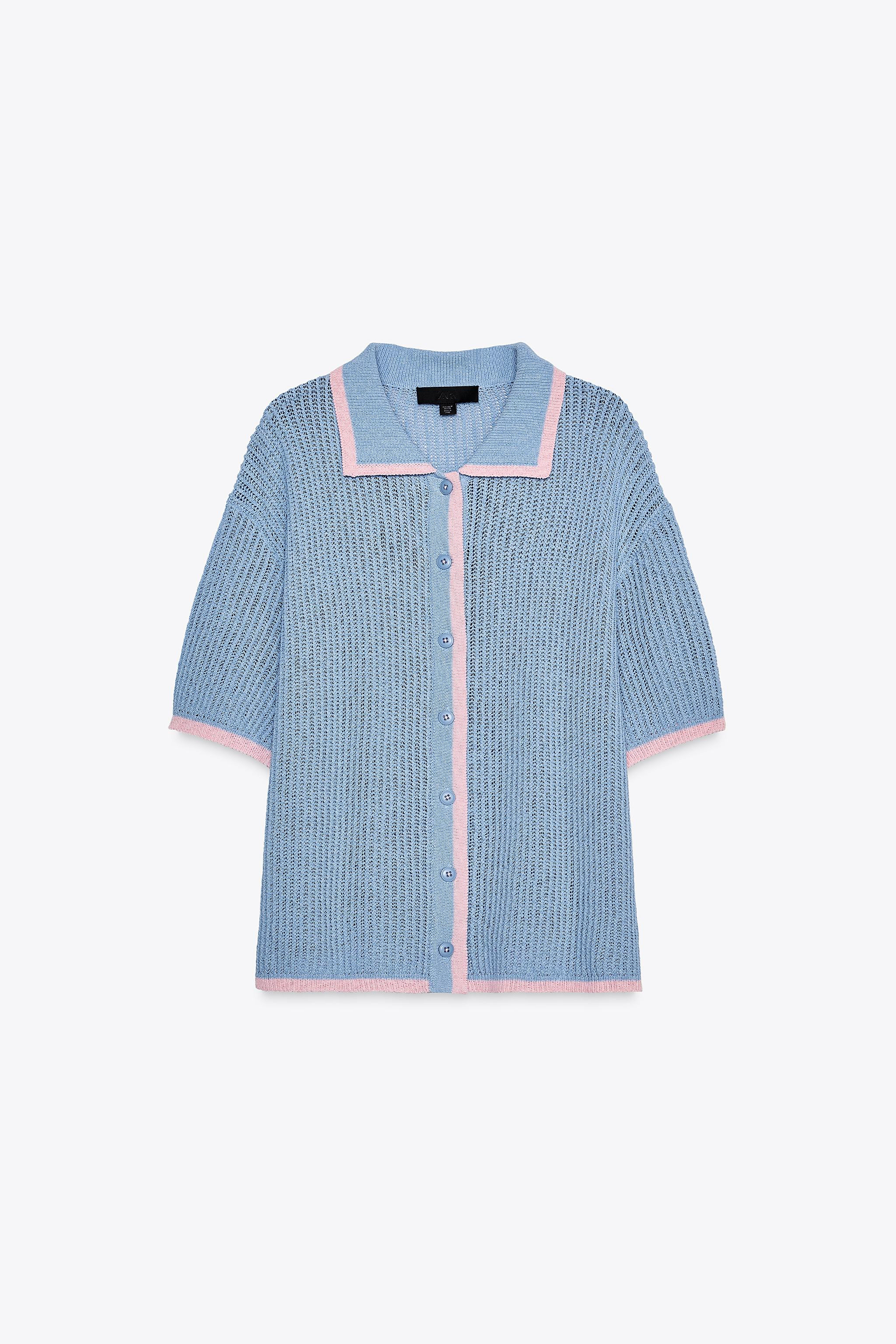 COLLAR POLO CARDIGAN | Zara US