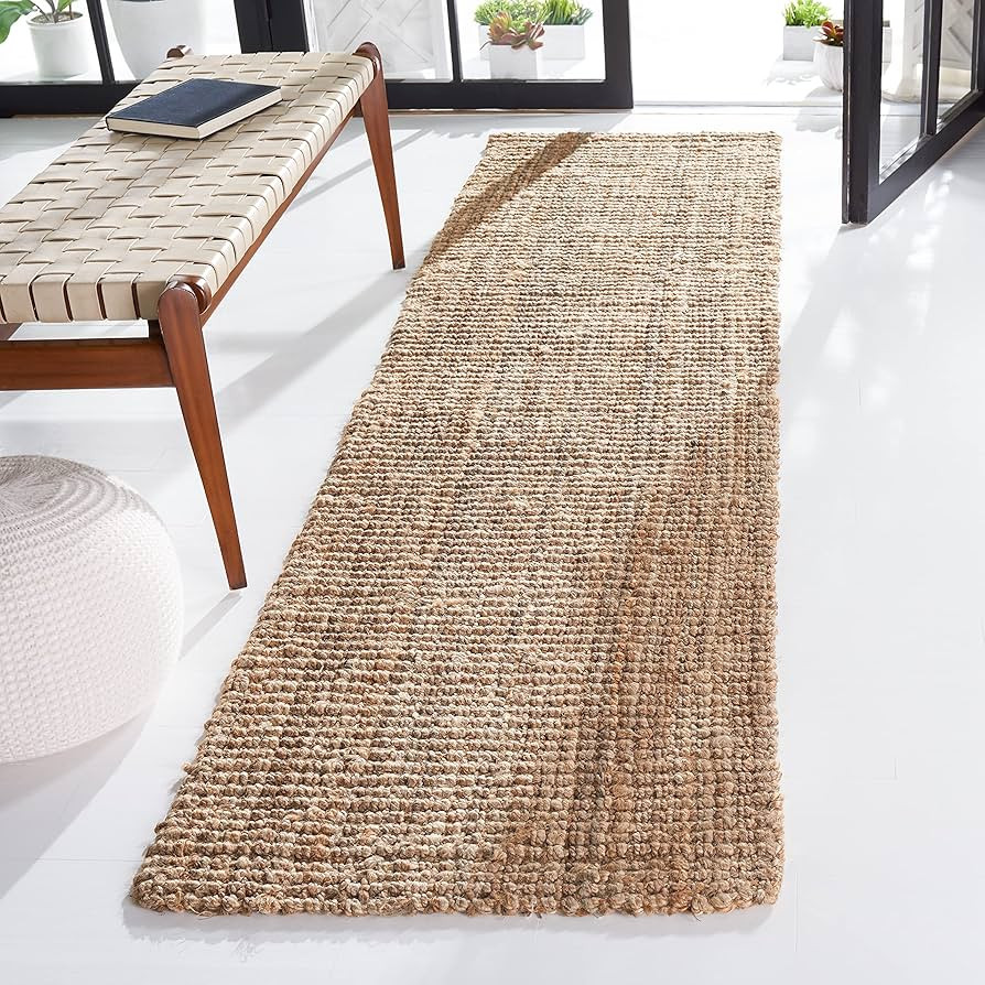 SAFAVIEH Natural Fiber Collection Runner Rug - 2'3" x 9', Natural, Handmade Farmhouse Jute, Ideal... | Amazon (US)