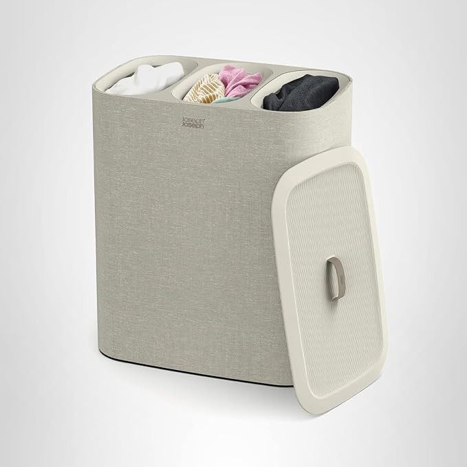 Joseph Joseph Tota Trio 90 liter/23.8 gallon Laundry Hamper Separation Basket with lid, 3 Removab... | Amazon (US)