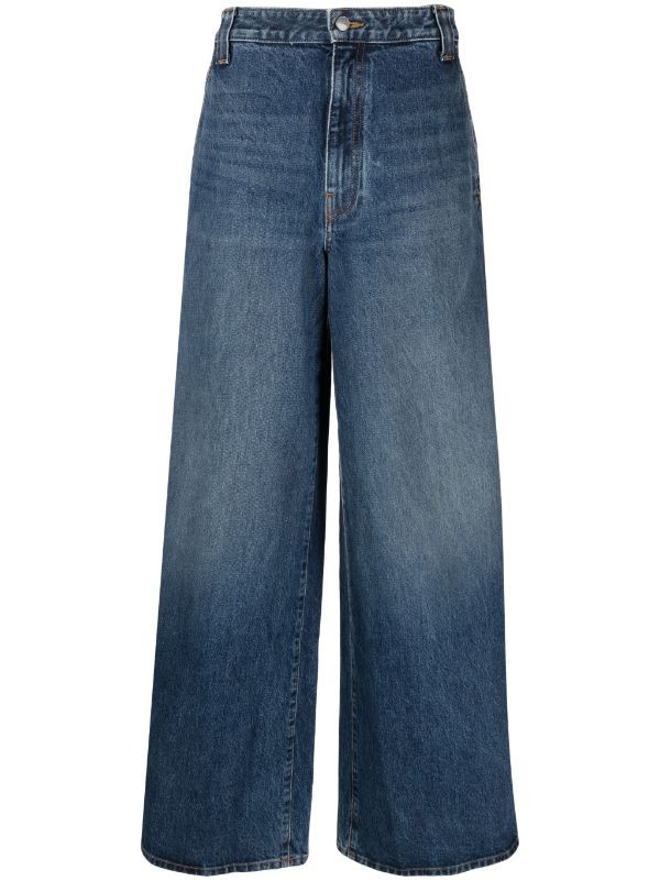 KHAITE Jacob wide-leg Jeans | Blue | FARFETCH UK | Farfetch Global
