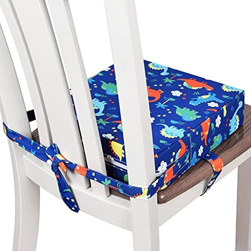 Toddler Booster Seat for Dining Double Straps Washable Portable Thick Chair Increasing Cushion for B | Amazon (US)