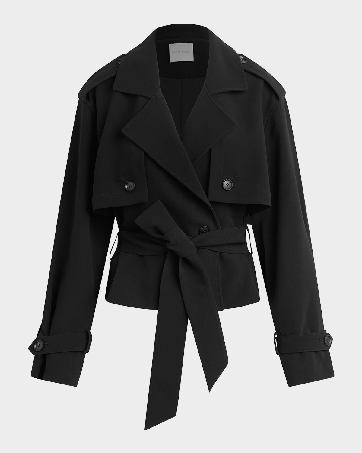 The Cropped Charles Trench Coat | Neiman Marcus