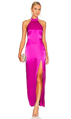 NICHOLAS Ramina Halter Neck Gown in Ruby from Revolve.com | Revolve Clothing (Global)