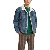 Levi's Mens Sherpa Trucker (Also Available In Big & Tall) Denim Jacket, Television - Medium Indigo1, 3X-Large US | Amazon (US)