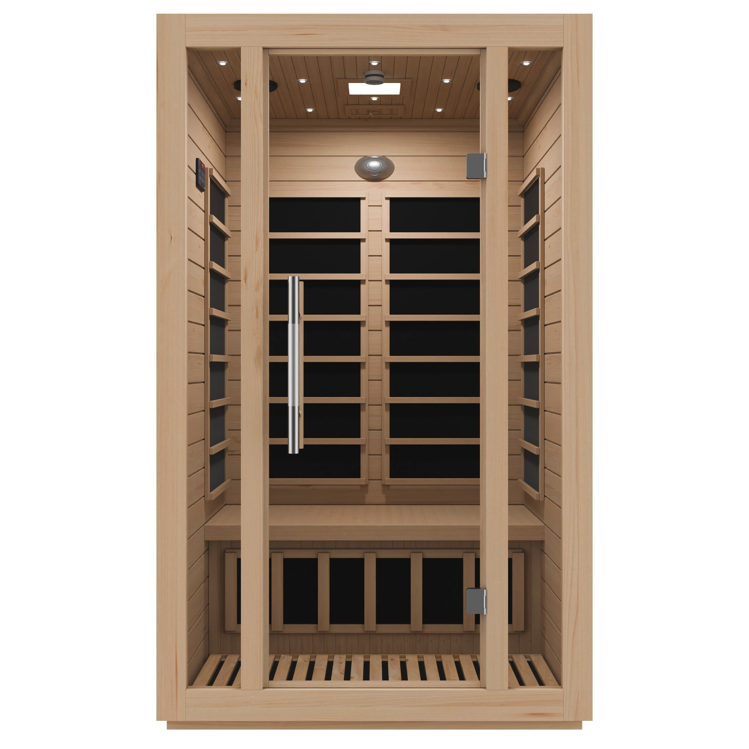 SteamSpa 76.7-in H x 46.5-in W x 40.5-in D Hemlock fir wood Infrared sauna | SC-SS0008-2P | Lowe's
