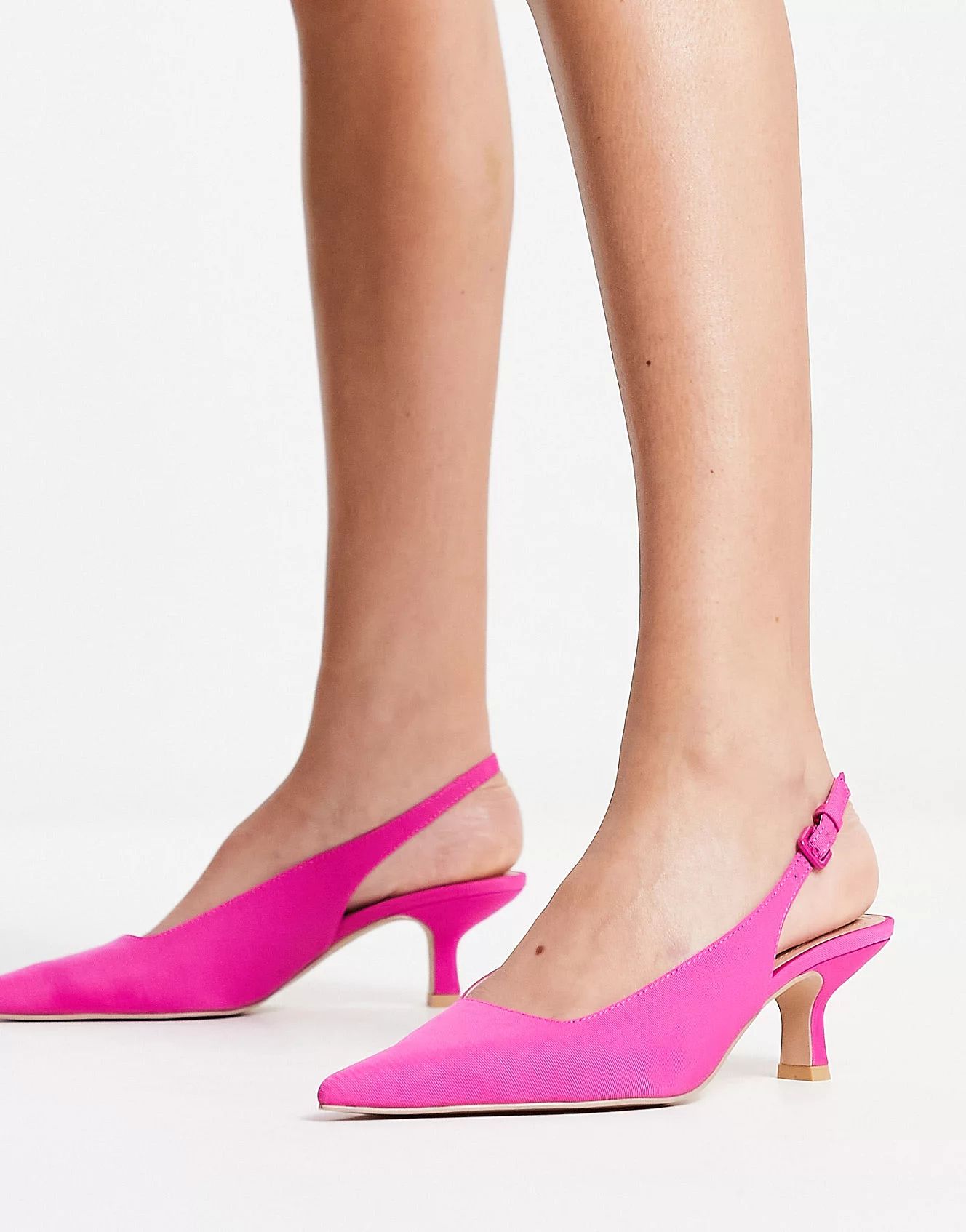 & Other Stories kitten heel slingback shoes in hot pink | ASOS (Global)