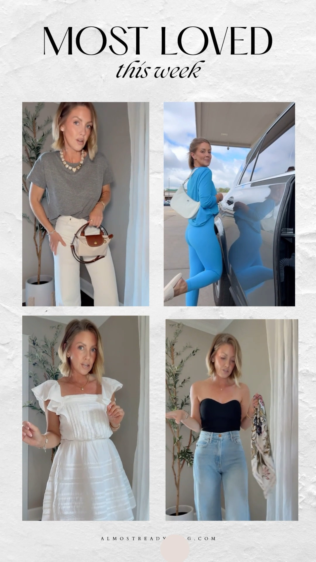 Most loved this week, athleisure style, white dress outfit, casual chic, summer outfit, amanda west, almostreadyblog

#LTKOver40 #LTKootd #LTKPetite