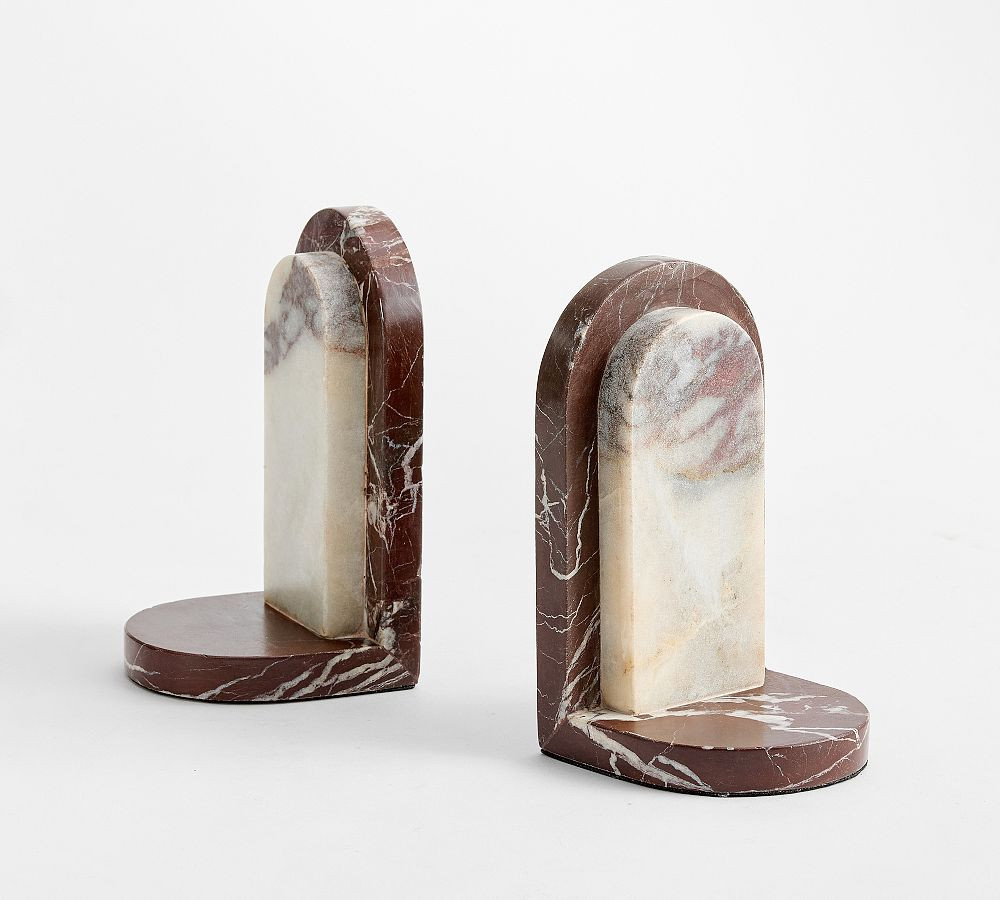 Chris Loves Julia Marble Arch Bookends - Set of 2 | Pottery Barn (US)