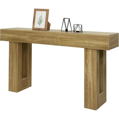 63" Long Console Table for Entryway, Wood Rectangular Sofa Table Behind The Couch, Farmhouse Entryway Tables for Entrance, Hallway, Living Room, Foyer | Wayfair North America
