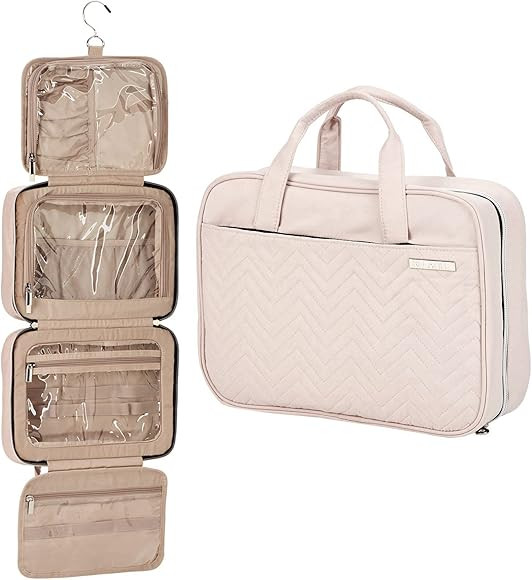 BELALIFE Large Hanging Travel Toiletry Bag for Women, Makeup Brush Holder with Hook, Toiletry Org... | Amazon (US)