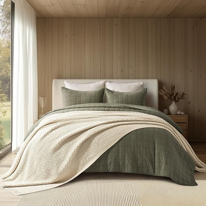 EVERGRACEHOME Chunky Chenille Knit Throw Blanket for Couch, Soft Luxurious Oversized King Moss St... | Amazon (US)