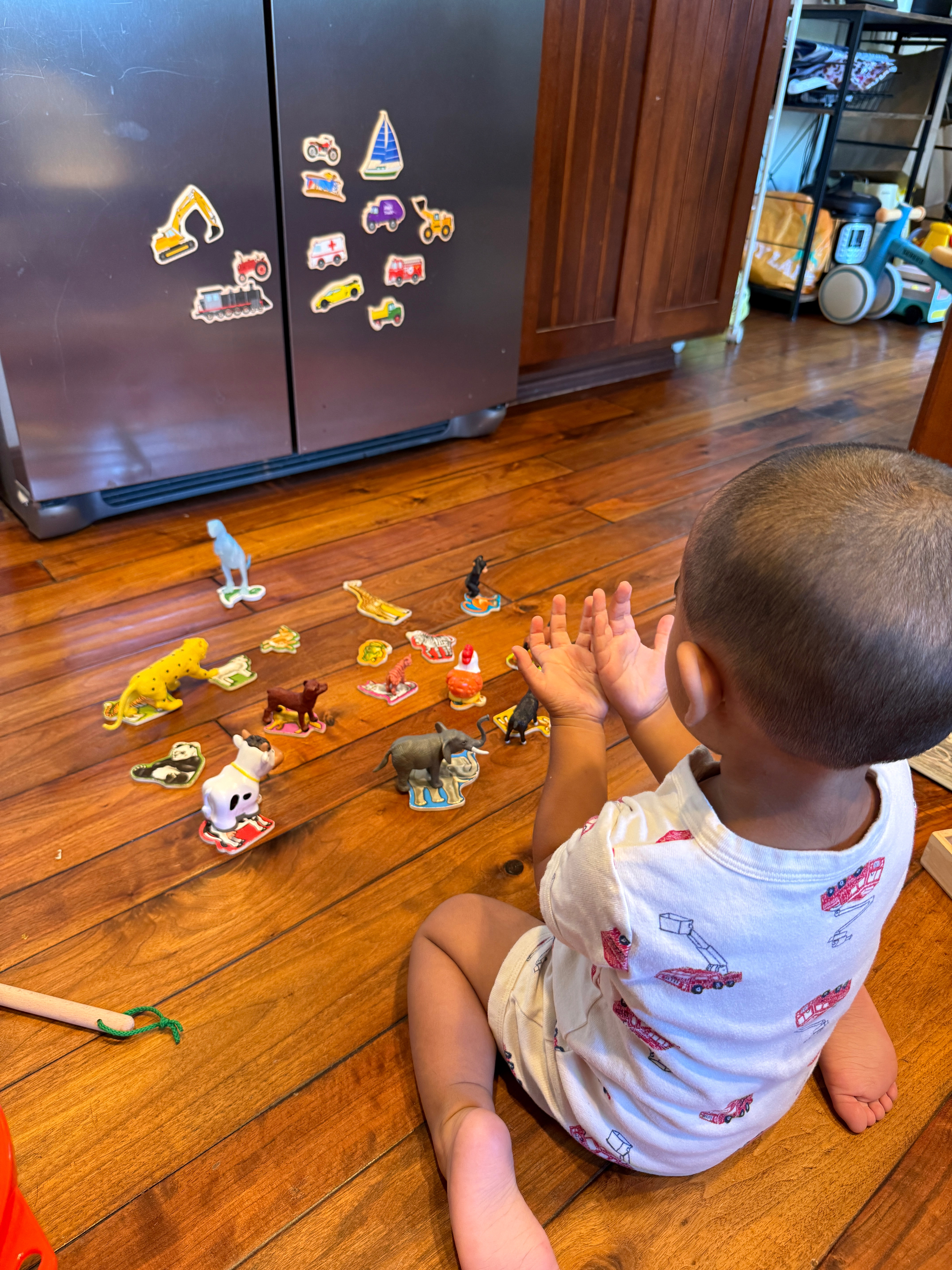 Toddler's favorite activity! We love these wooden magnets 

 #LTKKids