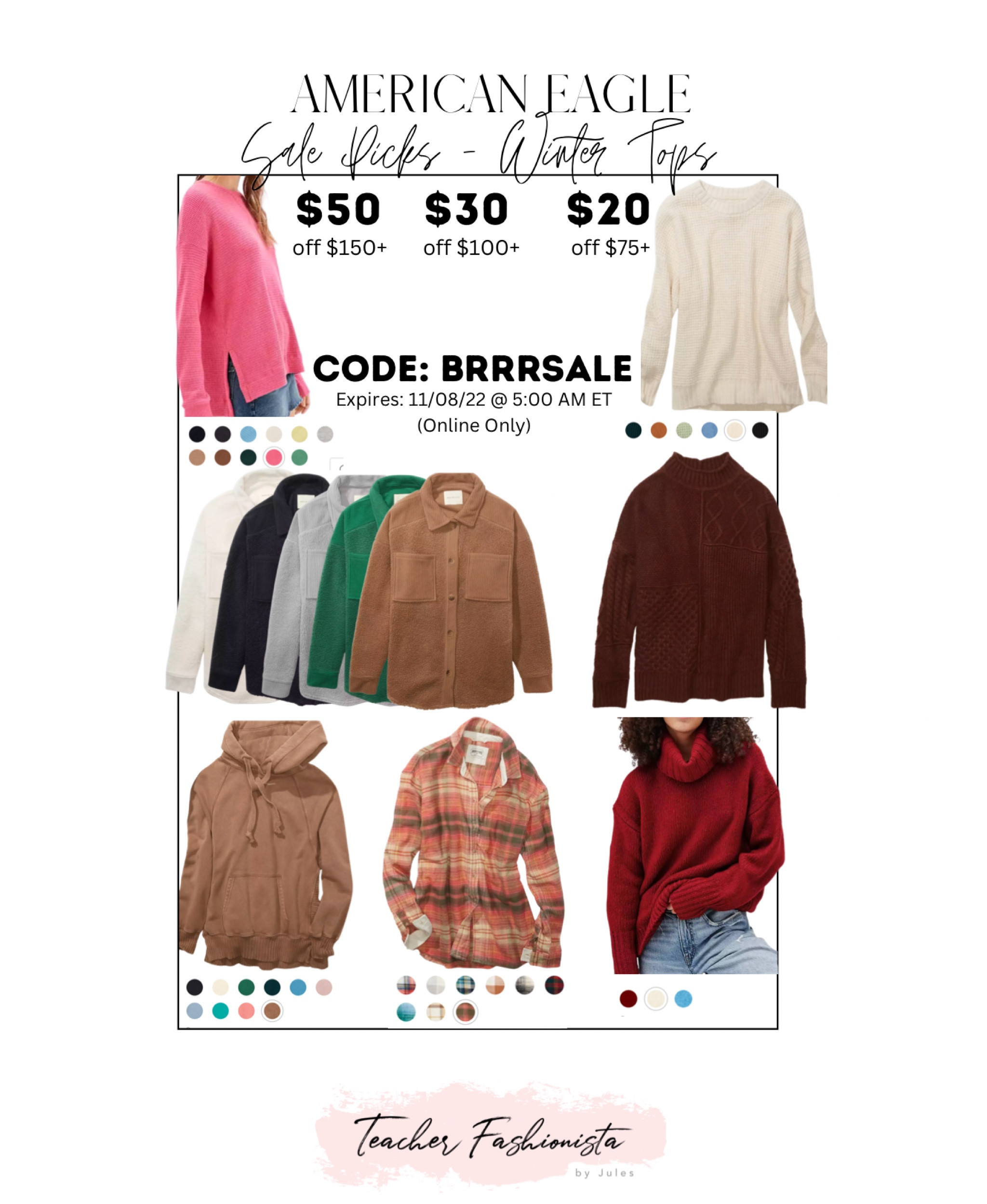 Find some great winter tops or cross some gifts off your list during this sale — thermal tops, sherpa shackets, plaids, and sweaters… check it out! (Details in image!)

#ltkunder50 #ltkunder100 • American Eagle • AE • sherpa • shackets • sale alert •

#LTKHoliday #LTKsalealert #LTKSeasonal