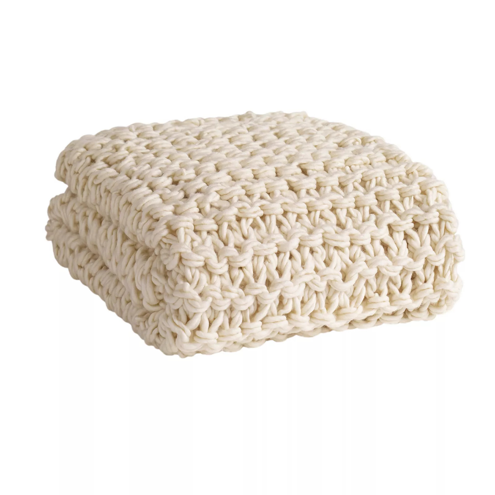 Madison Park Chunky Knit Throw, Natural | Kohl's