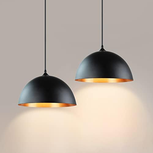 DLLT Kitchen Pendant Light, Industrial Pendant Ceiling Lighting Fixture with Metal Dome Lamp Shad... | Amazon (CA)