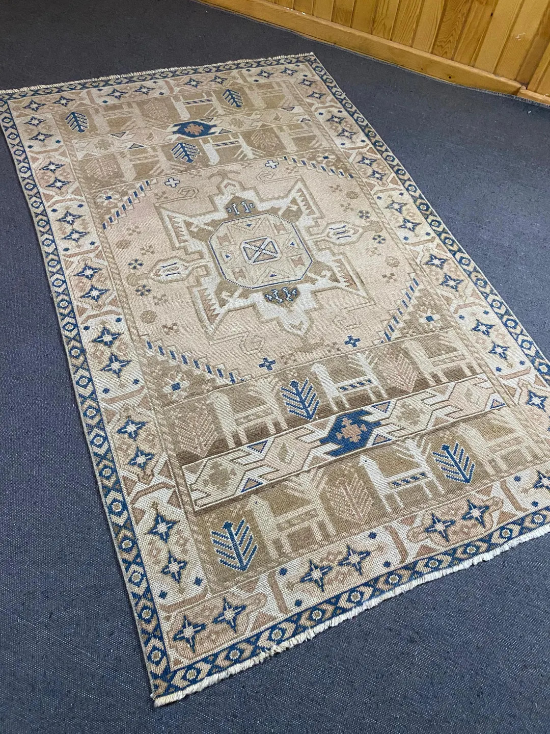 Vintage Persian Rug 3x5 Ft – Handwoven Wool Rug – Floral Medallion – Oriental Area Carpet ... | Etsy (US)