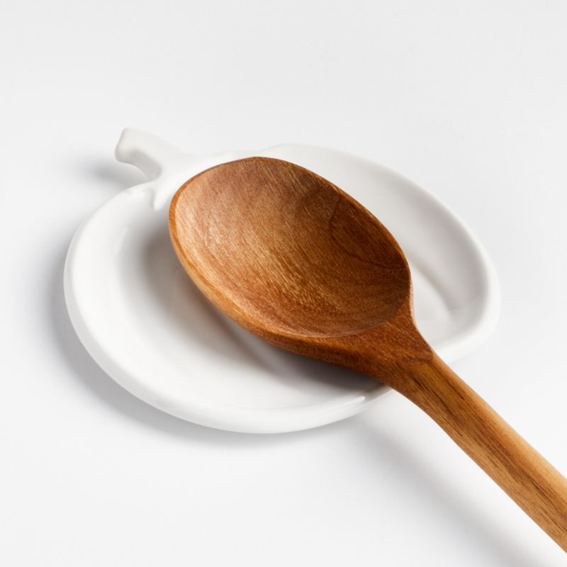 White Pumpkin Stoneware Spoon Rest + Reviews | Crate & Barrel | Crate & Barrel