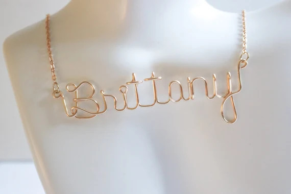 Name Necklace Personalized Necklace Wire Wrapped Necklace - Etsy | Etsy (US)
