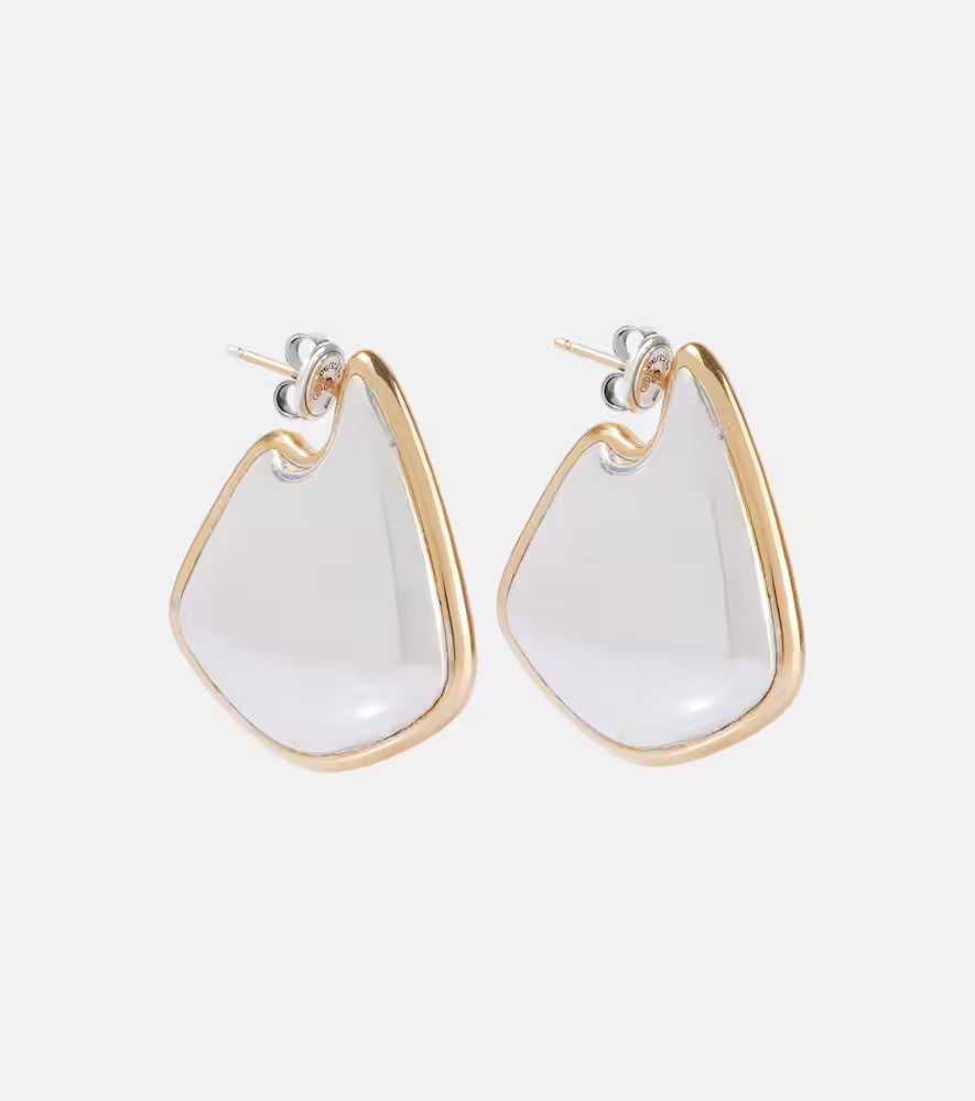 Bottega Veneta Fin Small 18kt gold-plated sterling silver earrings | Mytheresa (INTL)