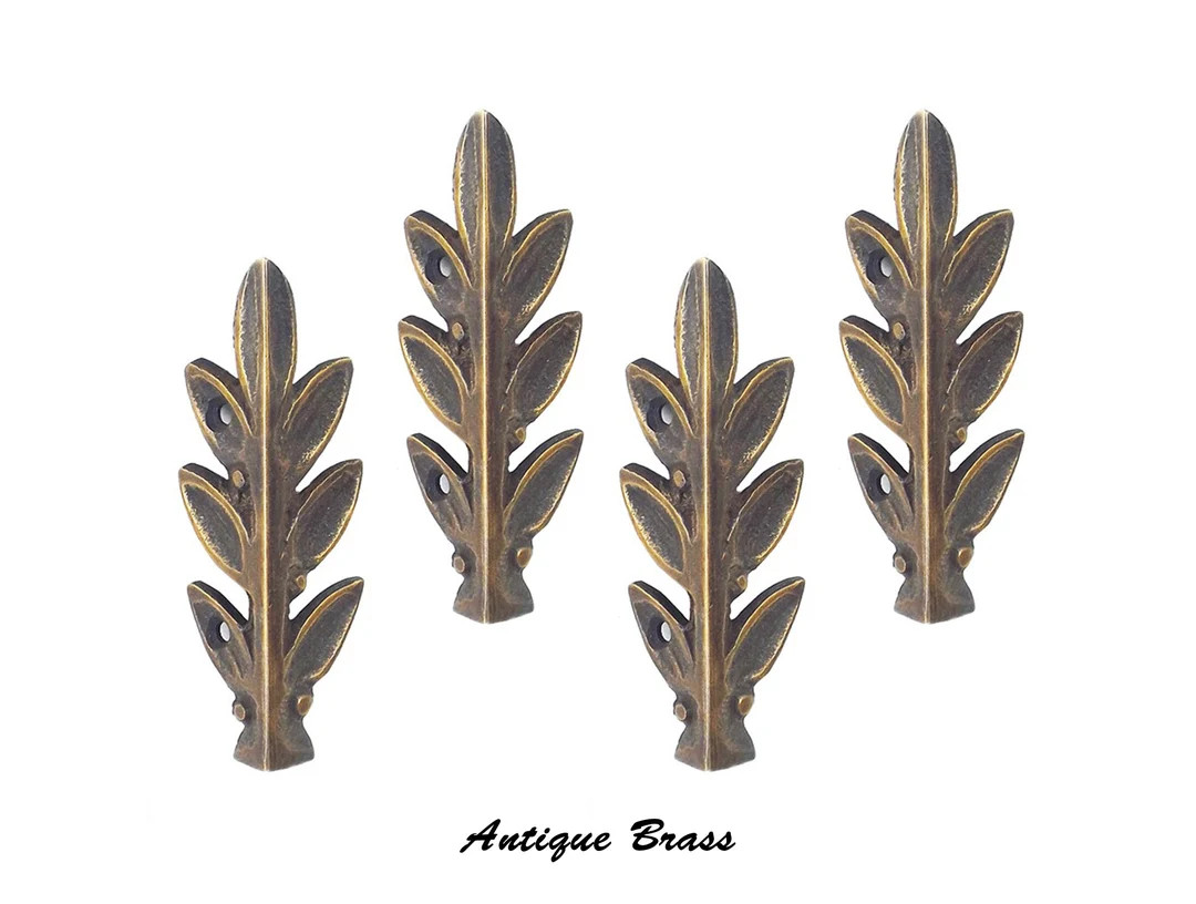 85mm SET of Solid Brass Corner Protector Brass Skiffer, Vintage Decorative Corner Guards Skirting... | Etsy (US)