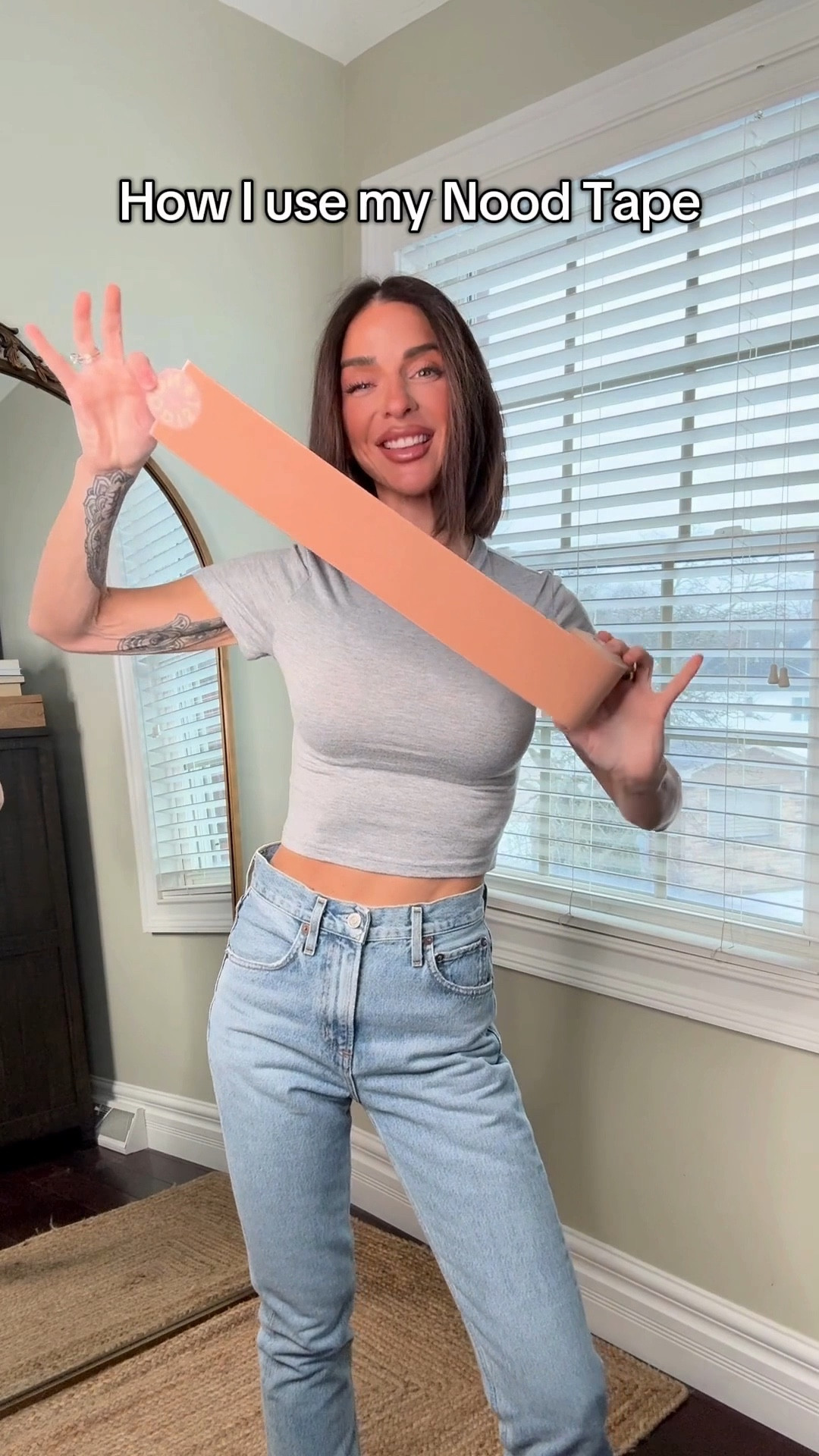 Resharing my most viral video ever  How I use my Nood Tape. Use code SARALIB

Fully customizable to wear any way you need it. Wear it for bandeau, backless, strapless or plunging styles.
@welovenood 

#LTKPetite #LTKgrwm #LTKStyleTip