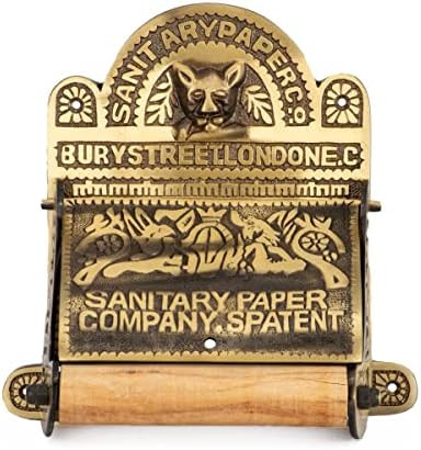 Renovators Supply Manufacturing Antique Brass Wall Mount Toilet Tissue Paper Holder 6.9" Wide Vic... | Amazon (US)