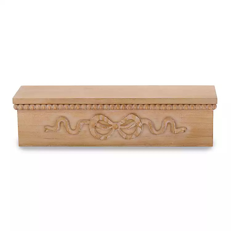 Natural Wooden Bow Wall Shelf, 20 in. | Kirklands