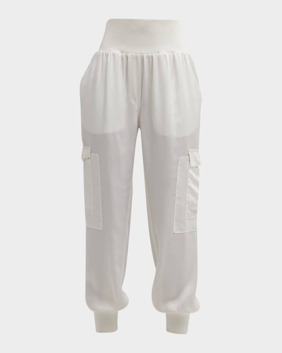 Cinq a Sept Tous Les Jours Giles Satin Jogger Pants | Neiman Marcus