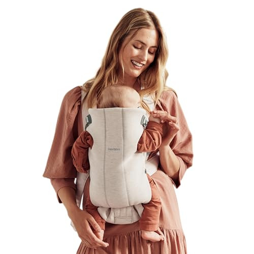 BabyBjörn Baby Carrier Mini, 3D Jersey, Light Beige | Newborn Carrier (7-25 lbs), Ergonomic, Easy-to-Use | Amazon (US)