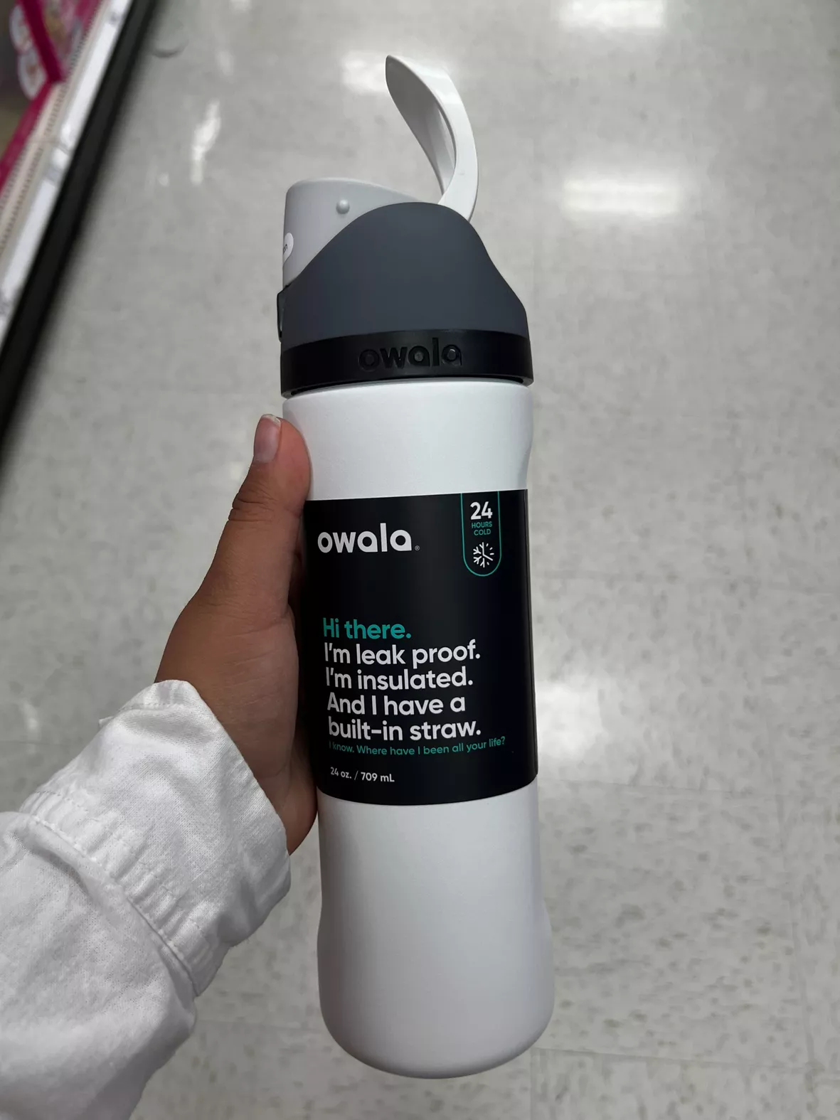 Owala FreeSip 24 oz. Vacuum Insulated Stainless Steel Water Bottle