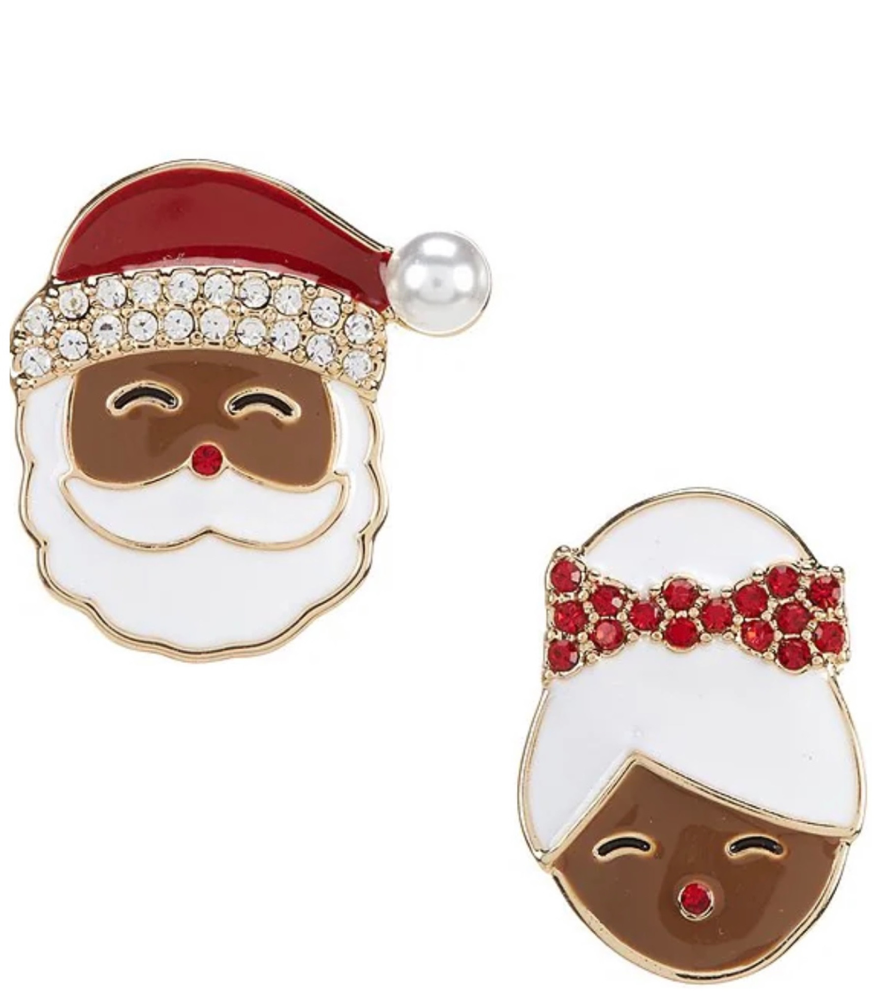 Santa and Mrs Claus studded earrings 

#LTKbeauty #LTKHoliday #LTKSeasonal