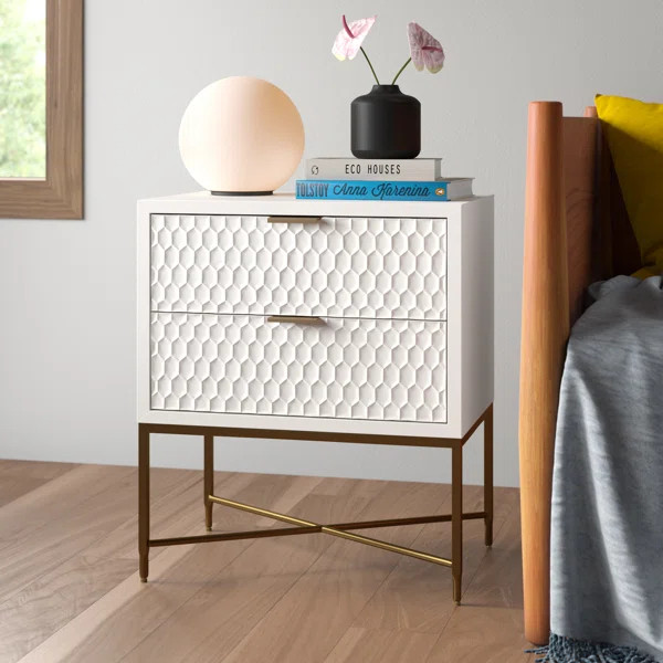 Capra 26'' Tall 2 - Drawer Nightstand | Wayfair North America
