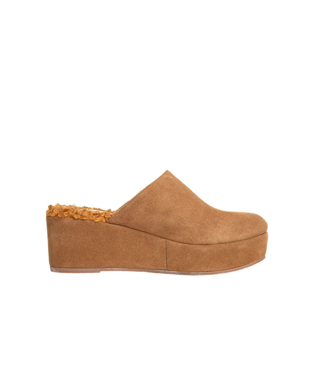 CAMRYN FUR CLOG CLOVE SUEDE / 11 | FEBE Clothing