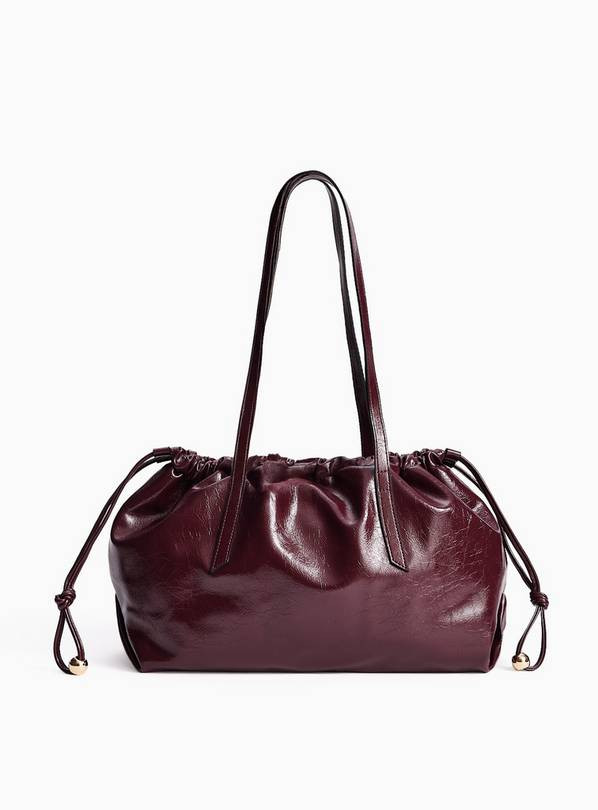 Buy Dark Red Drawstring Gathered Top Shopper Bag One Size | Workwear | Tu | Tu Clothing