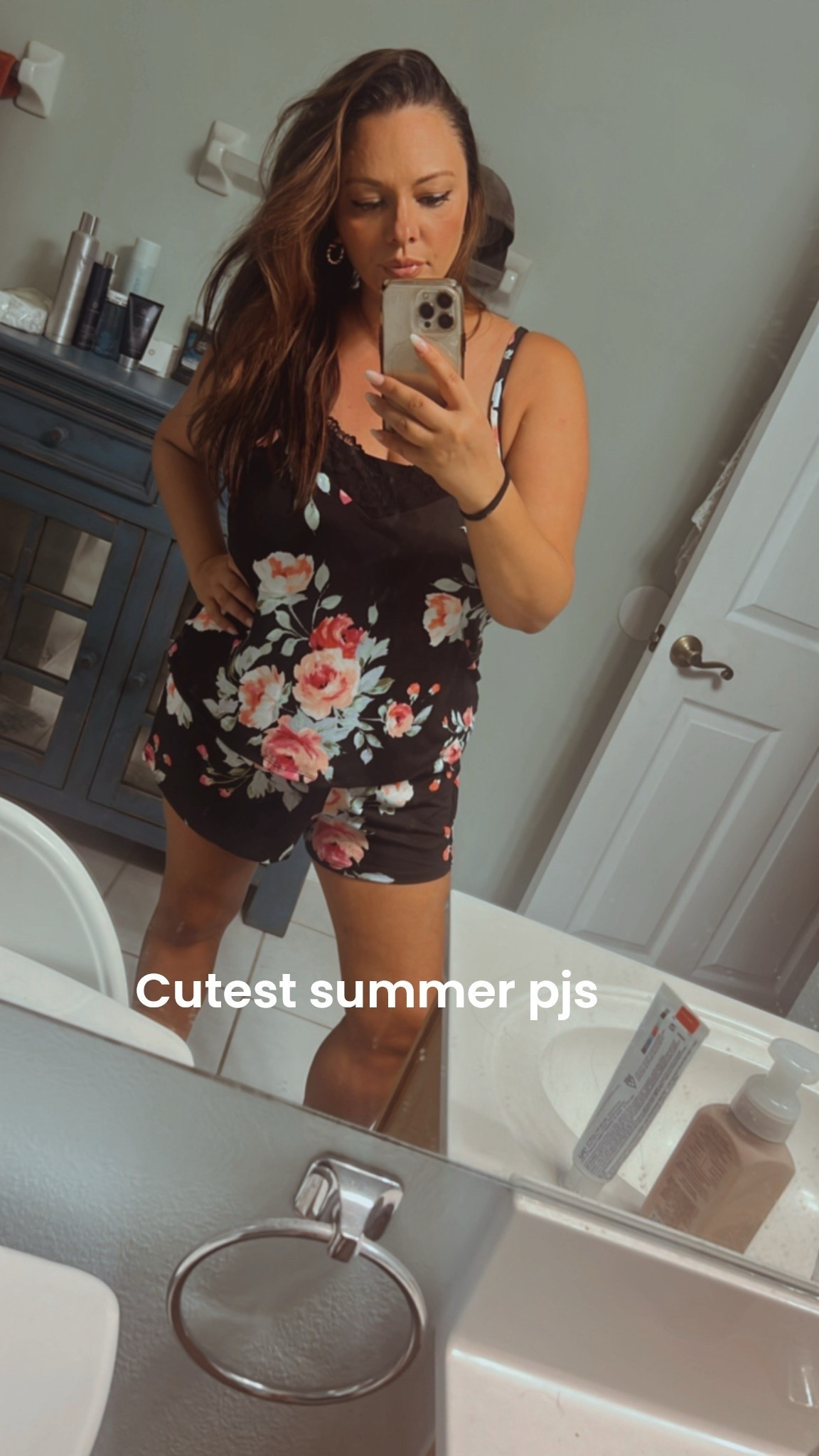 The coziest pjs for summer! Material is buttery soft & comfy! Runs little big, I’m wearing a Large but Medium would have been good. Size down. 

#LTKSeasonal #LTKSummerEdit #LTKSaleAlert