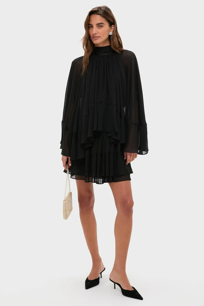 Black Cape Chiffon Mayfield Dress | Tuckernuck (US)