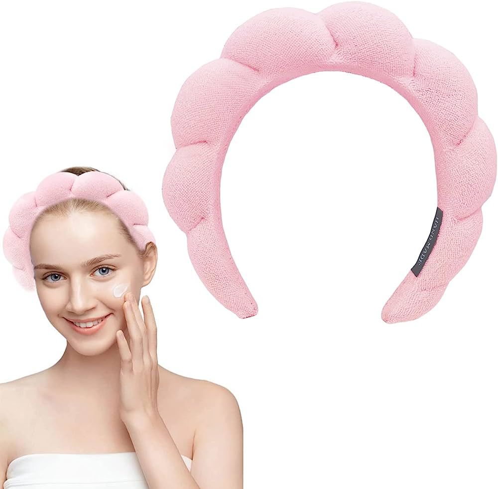 Spa Headband for Women, Makeup Headband for Washing Face, Sponge & Terry Towel Cloth Fabric Hair ... | Amazon (US)