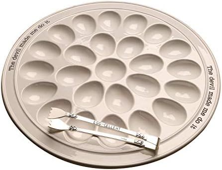 Mud Pie Egg and Oyster Serving Trays (Round Egg Plate) | Amazon (US)