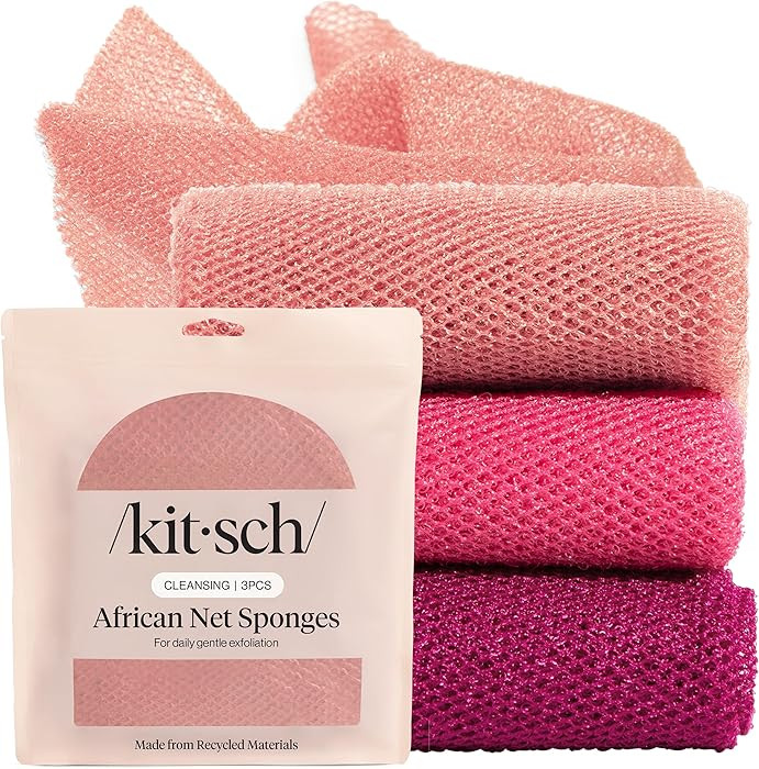 Kitsch African Net Sponge – Exfoliating Body Scrubber for Cleansing & Gentle Daily Exfoliation ... | Amazon (US)