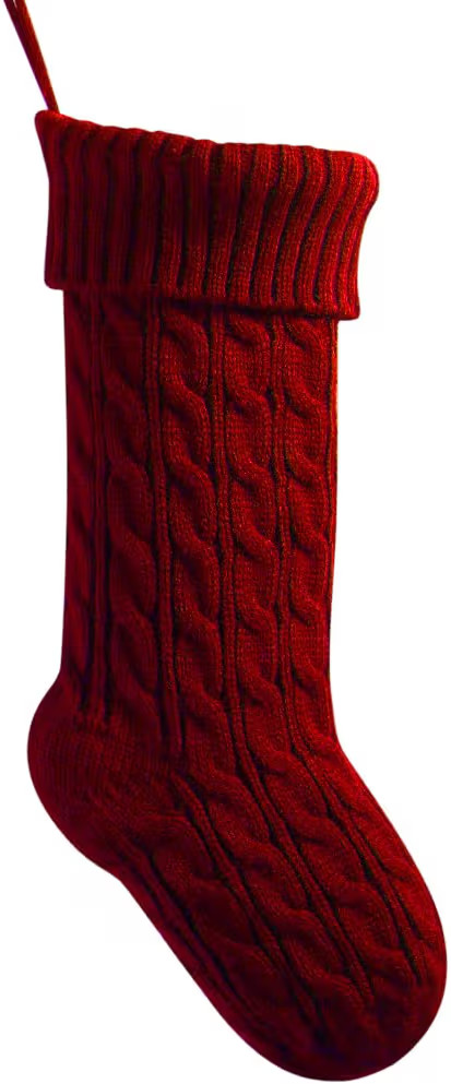 meioro 18 Inches Christmas Stockings, Large Size Cable Knitted Xmas Stocking for Kids, Fireplace Hanging Stockings for Christmas Holiday Party Decoration (Burgundy) | Amazon (CA)