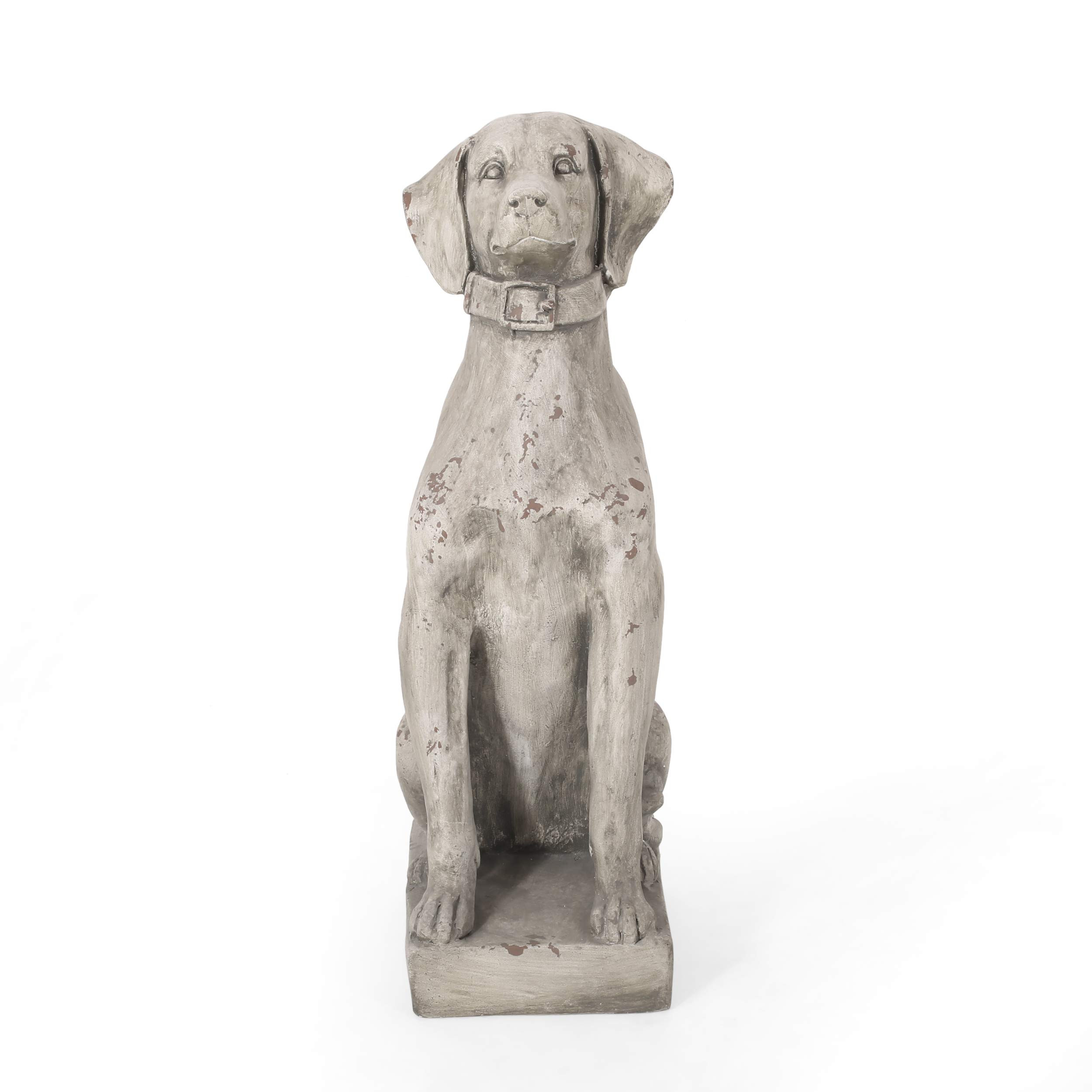 Christopher Knight Home Gomer Outdoor Dog Statue, Antique White | Amazon (US)
