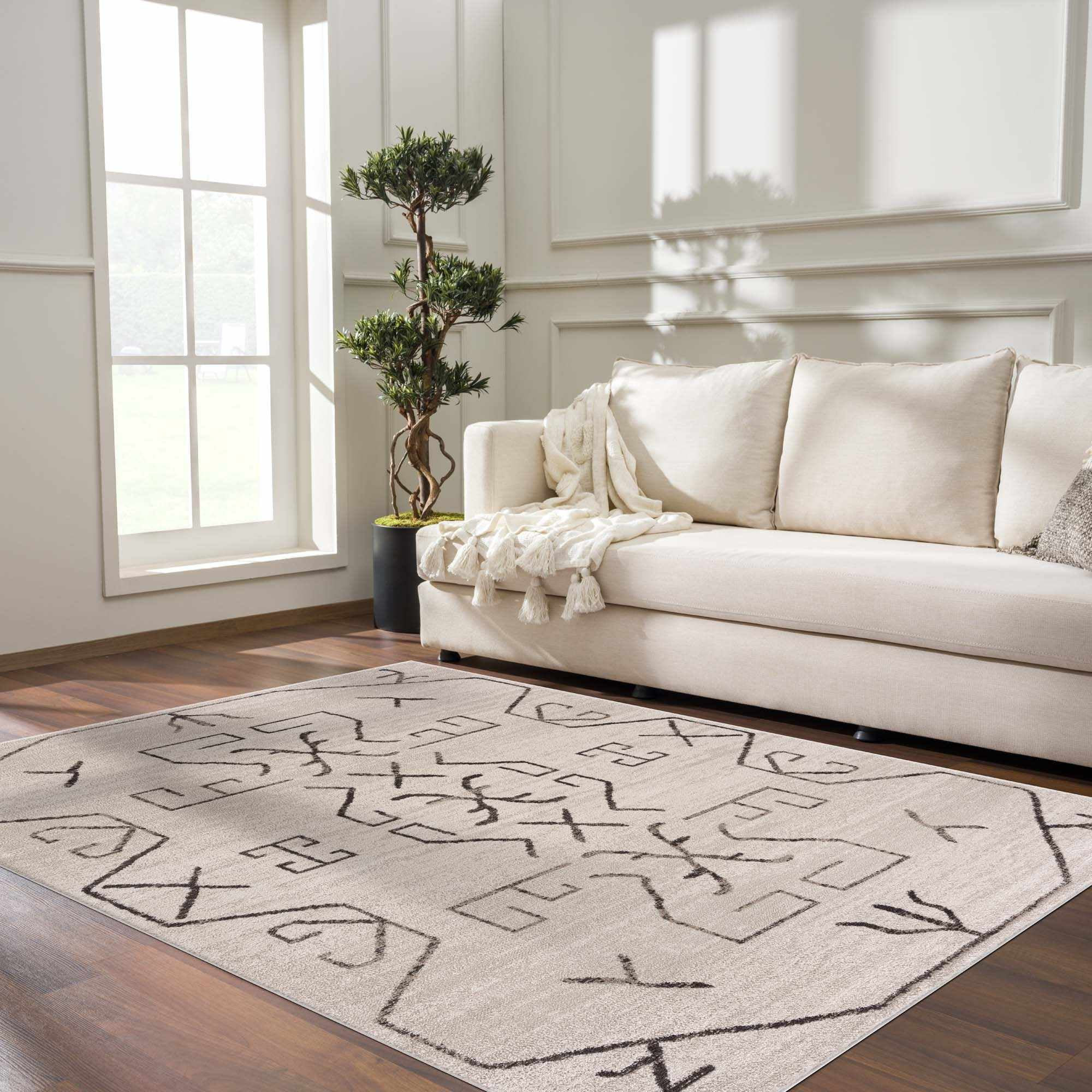 Hauteloom Pertek Southwestern Tribal Living Room Bedroom Dining Room Area Rug - Bohemian Boho Car... | Walmart (US)