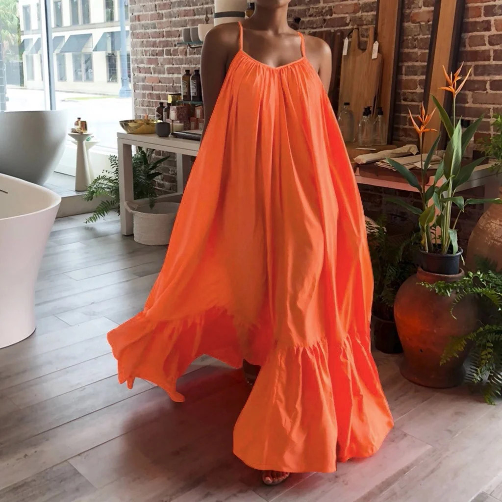 LADIGASU Up to 60% Off Summer Dresses for Women 2024 Women Fashion Casual Strap Dress Pocket Loos... | Walmart (US)