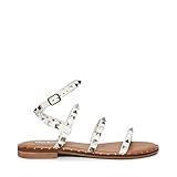 Steve Madden Travel Flat Sandal White 8.5 | Amazon (US)