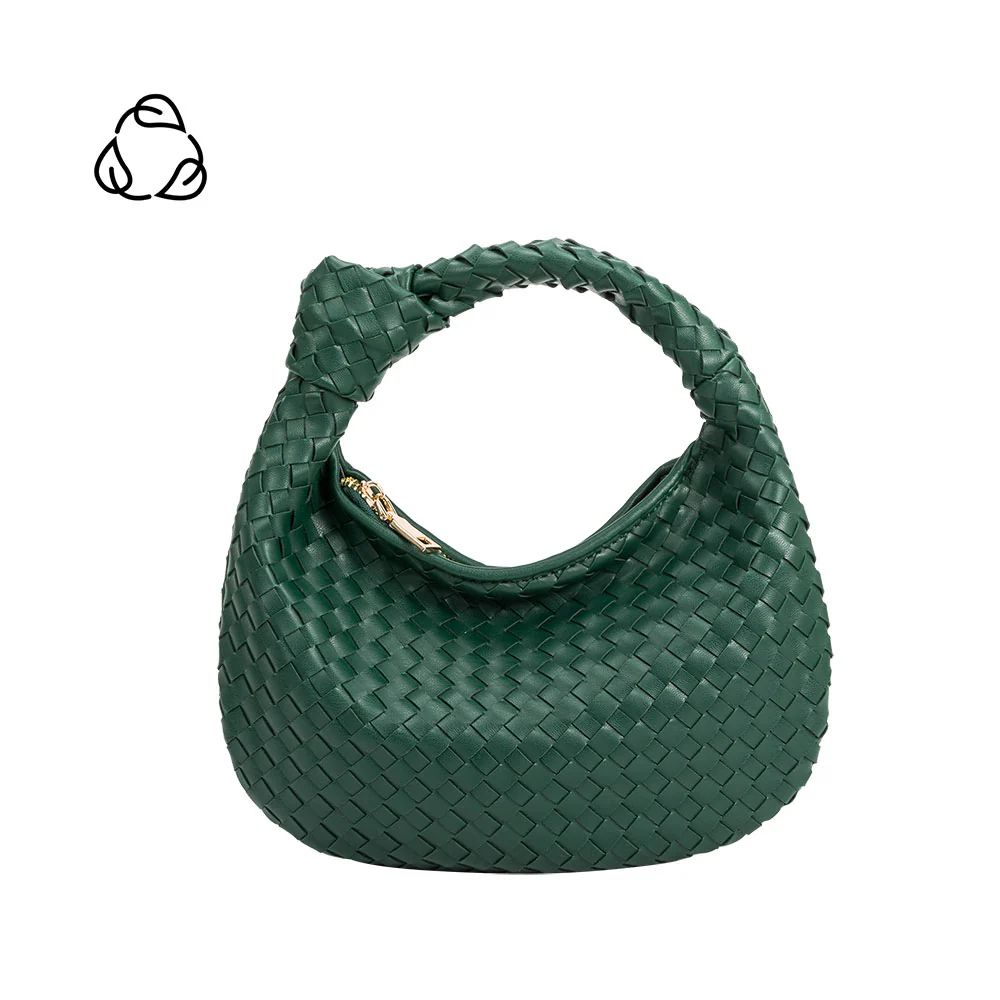 Drew Green Small Recycled Vegan Top Handle Bag | Melie Bianco