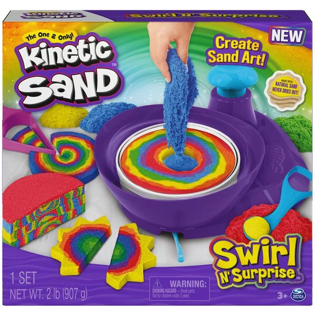 Kinetic Sand, Swirl N’ Surprise Playset with 2lbs of Play Sand | Walmart (US)