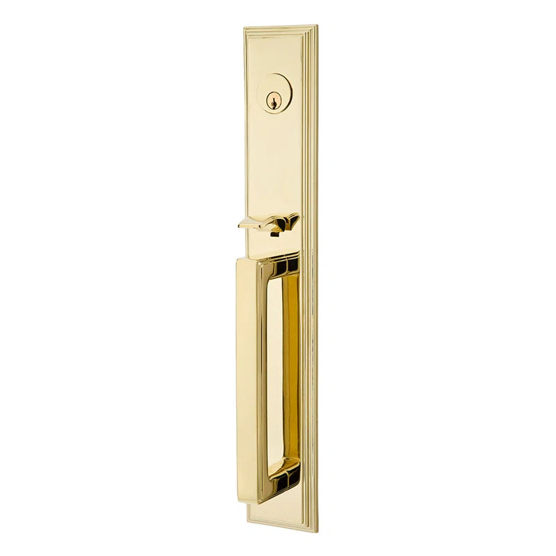 Polished Brass Melrose Mortise Dummy Handleset | Wayfair North America