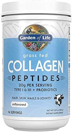 Garden of Life Grass Fed Collagen Peptides Powder for Women Men Hair Skin Nails Joints, Hydrolyze... | Amazon (US)