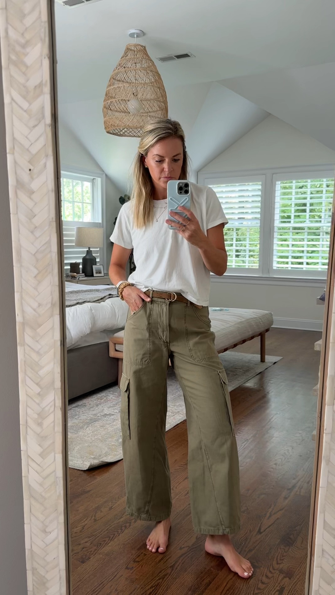 Today’s fit for chauffeuring kids to all their activities 
-small tee, tts 
-sized up 1 in pants. I’m usually a 26 and ordered a 27 and they fit roomy, but not falling off. Go tts if you prefer a more fitted look, I’m 5’5 for reference 
-linked similar belt 
-use code TAKE20 for Electric Pick earrings

#LTKootd #LTKmomlife #LTKdayinmylife